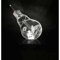 Luce in plexiglass lampadina